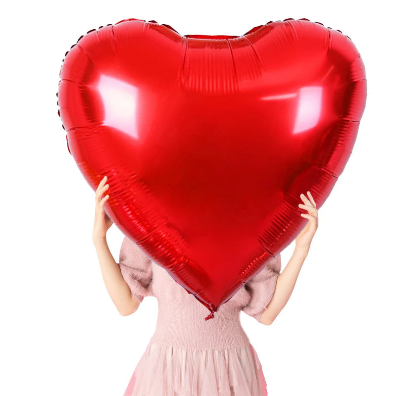 Giant Red Heart Foil Balloon | Large Heart Helium Balloons Online UK 