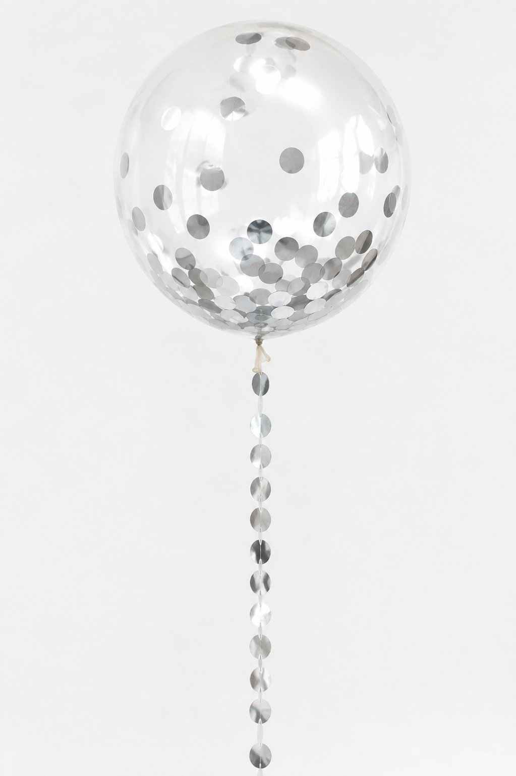 Silver Confetti Filled Balloons UK