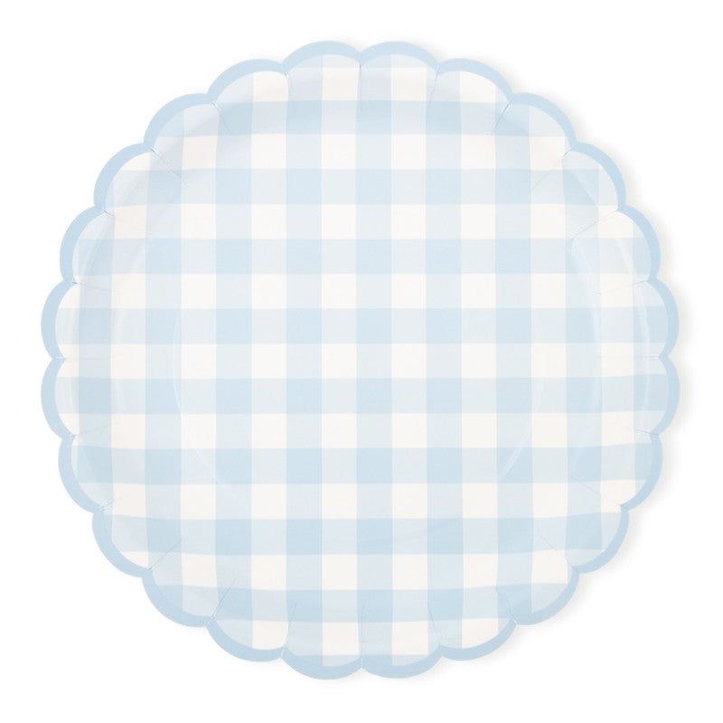 Pastel Gingham Paper Plates | Gingham Party Supplies