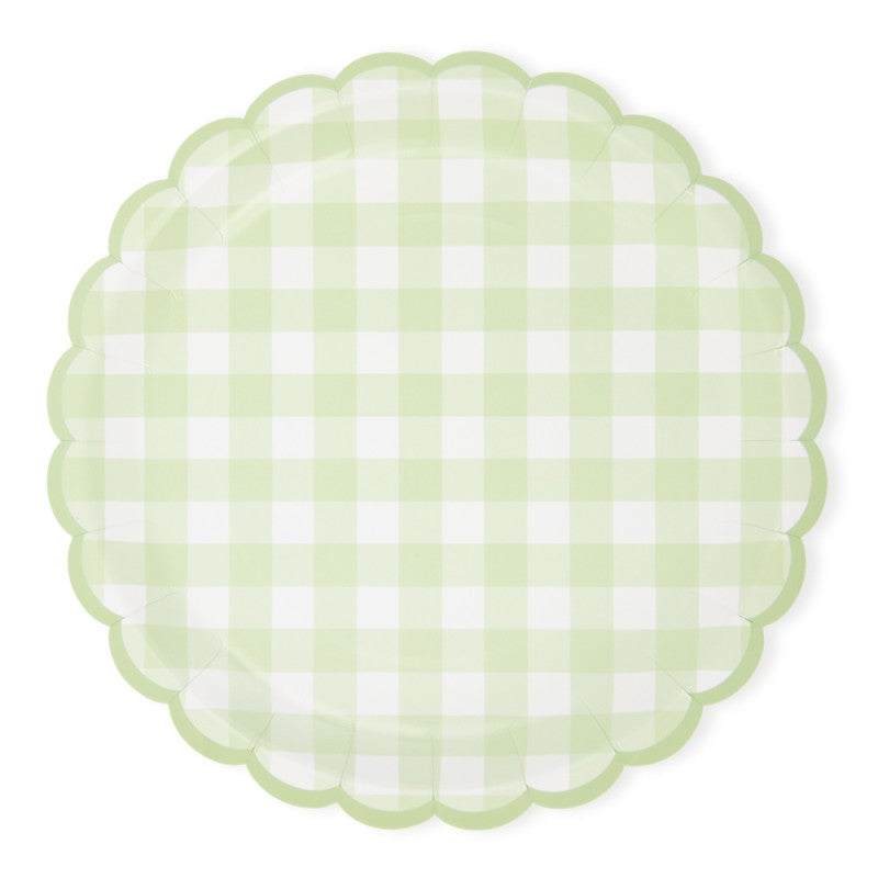 Pastel Gingham Paper Plates | Gingham Party Supplies