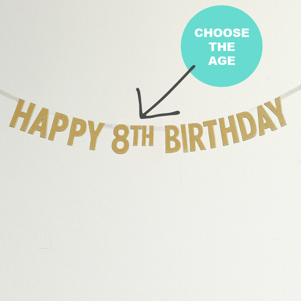 Gold Card Age Birthday Banner | Custom Birthday Banner 18th, 70th, 80th etc