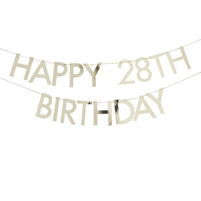 Gold Milestone Bunting | Customisable Birthday Number Banner Ginger Ray