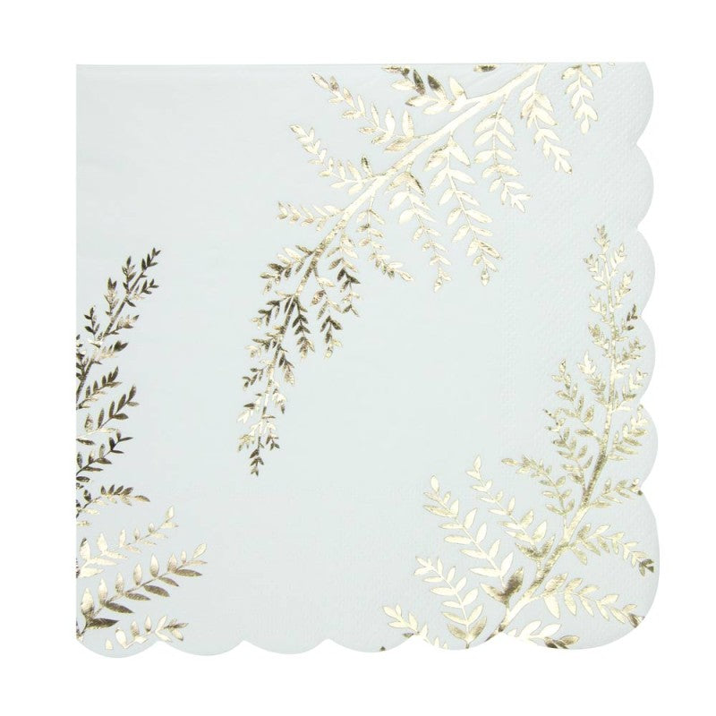 Decorative paper with gold leaf pattern on a white background