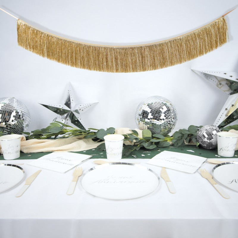Gold Tinsel Fringe Garland