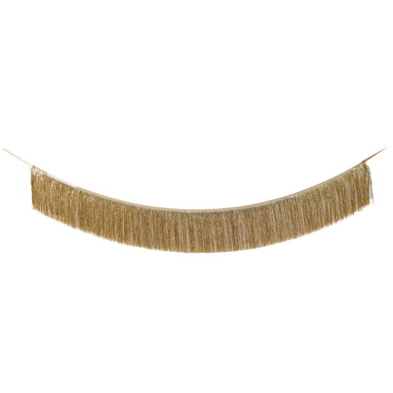 Tinsel Fringe Garland - Gold
