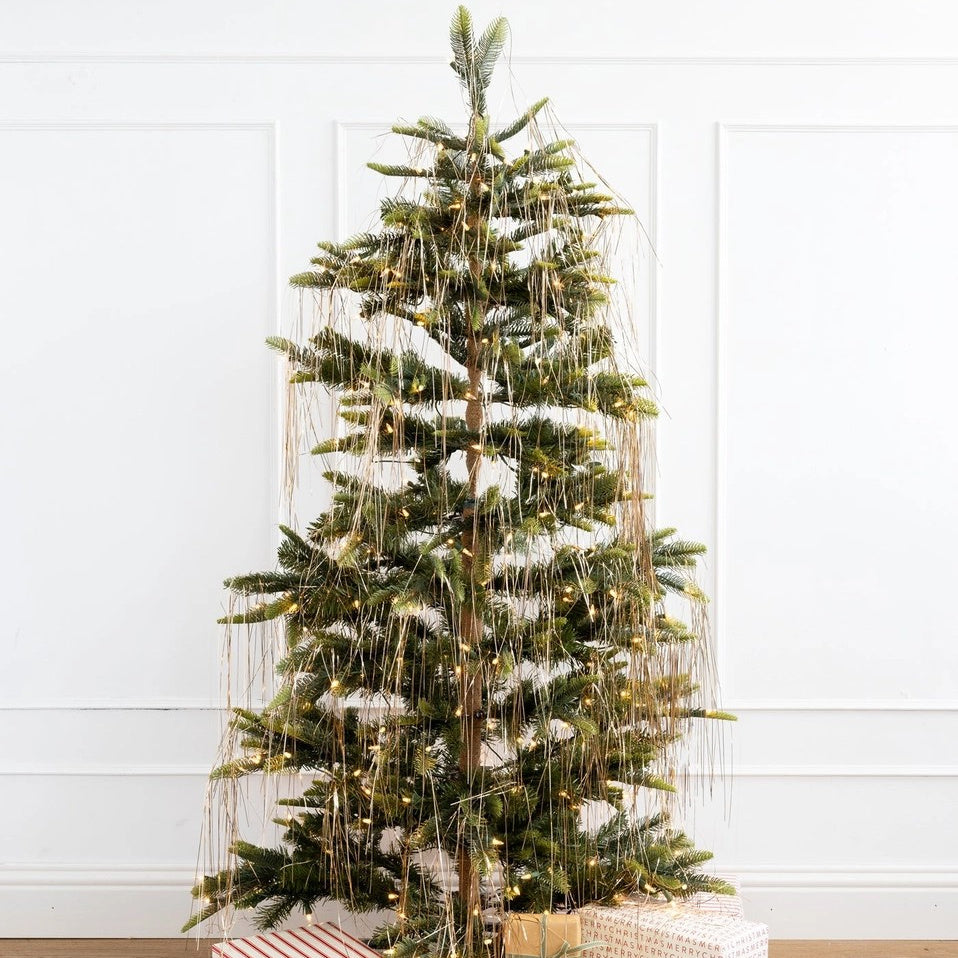 Gold Christmas tree Lametta