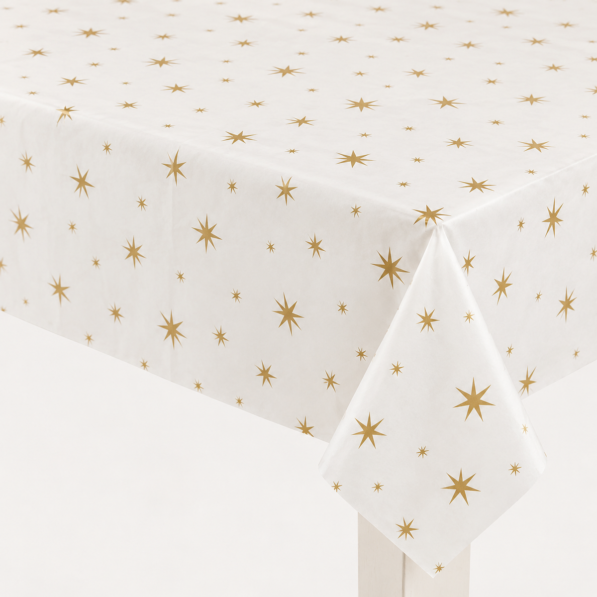 Gold Stars Paper Tablecloth