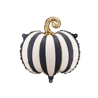 Pumpkin Balloon - Black White & Gold