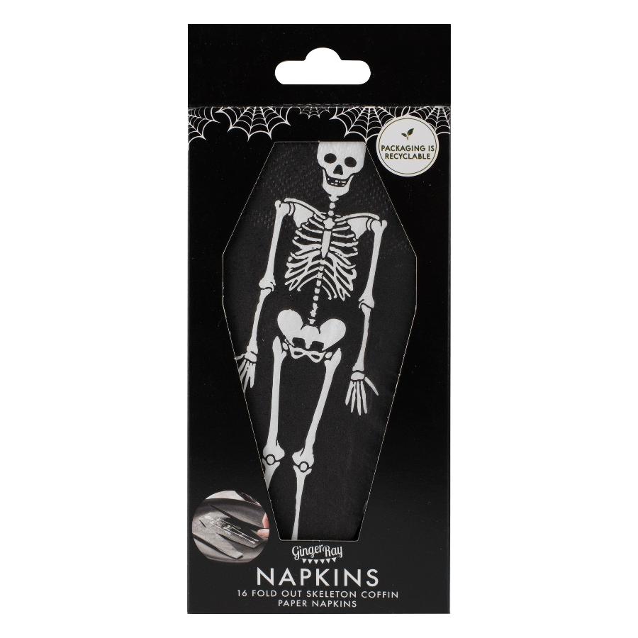 Halloween Pop out skeleton napkins