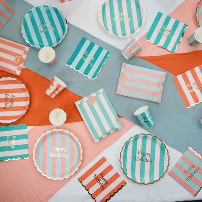 Vintage inspired Happy Birthday Tableware