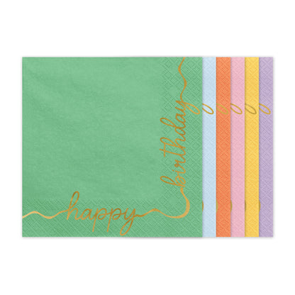 pastel party napkins in a lovely mix of colours