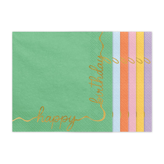 pastel party napkins in a lovely mix of colours