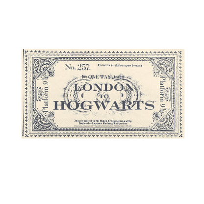 Harry Potter London to Hogwarts ticket paper napkins for Hogwarts themed parties