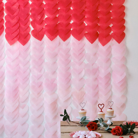 Ombre Heart Wall Backdrop