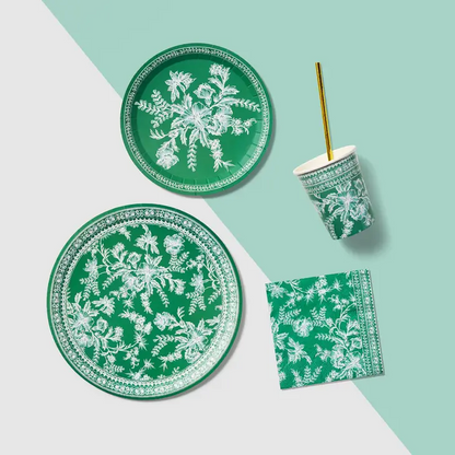 Emerald Green Toile Paper Napkins | Paper Napkins for Special occasions