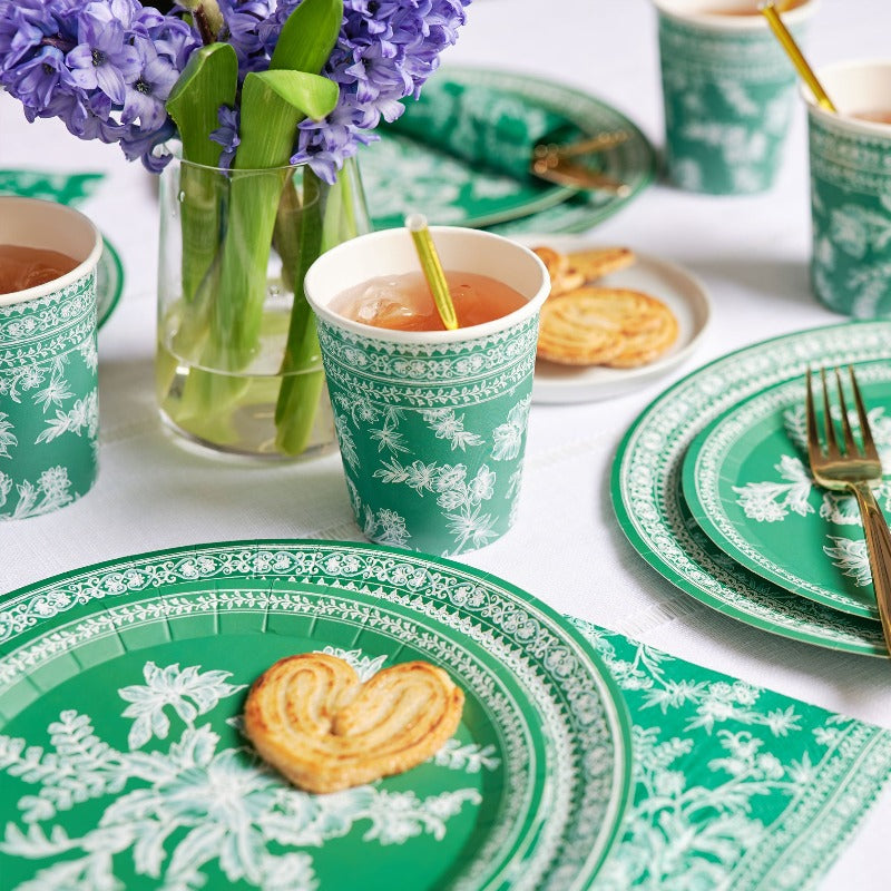 Emerald Green Toile Paper Napkins | Paper Napkins for Special occasions