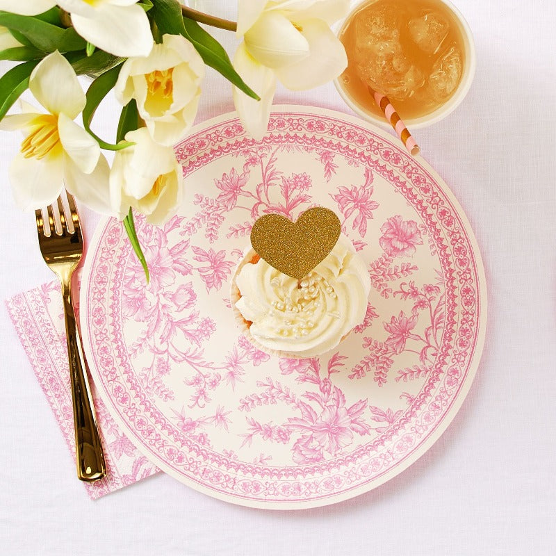 Pink-Toile-Quality-Paper-Tableware-Coterie-UK