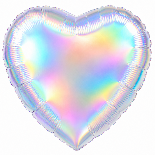 Iridescent Heart Shaped Foil Balloon UK