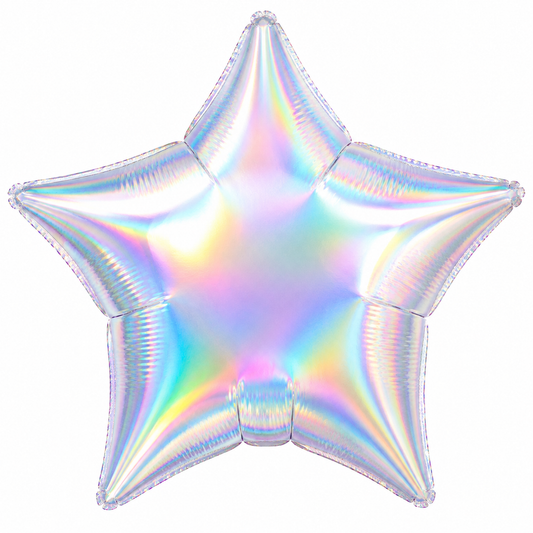 Iridescent Star Foil Balloon UK