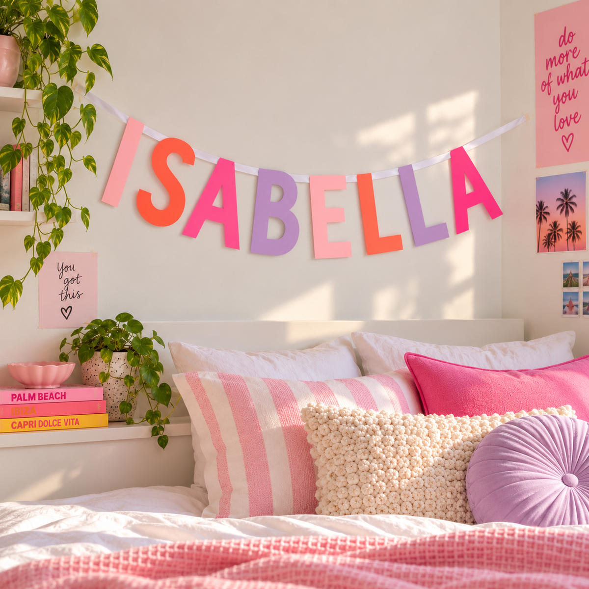 Giant Name Banners in Pastels