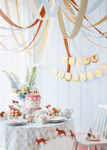 Crepe Paper Streamer Set - Teddy Bear