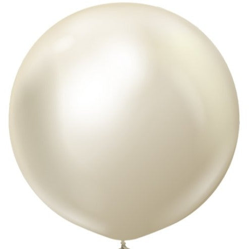 White Gold Mirror Balloons 3ft 36"