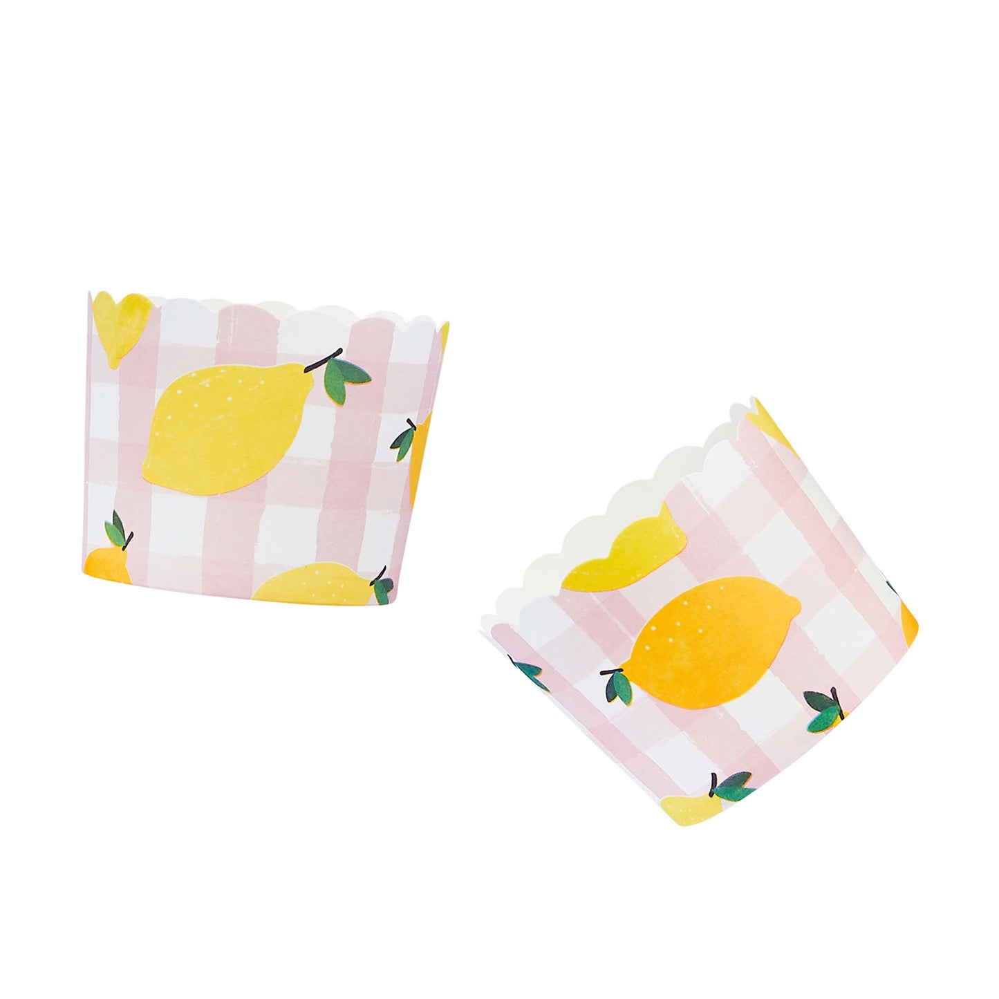 Lemons And Gingham Treat CUps