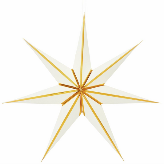 White & Gold Star Lanterns | Scandi Star Lanterns