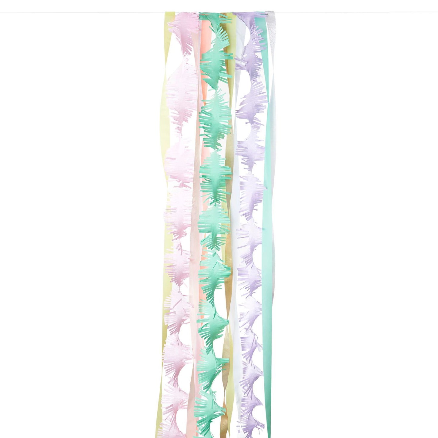 pretty paper streamer decorations in the prettiest colours.