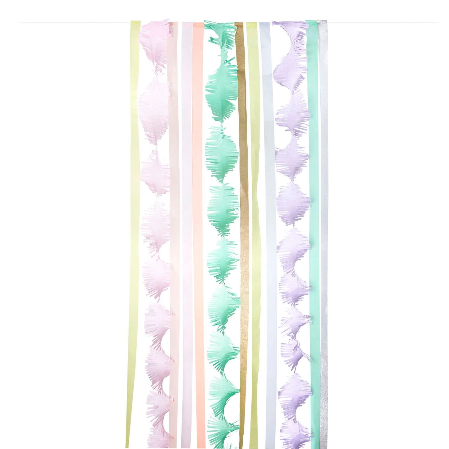 pretty paper streamer decorations in the prettiest colours.