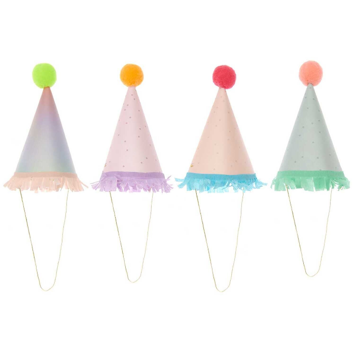 Luxury Party Hats | Cone party Hats with Pompom