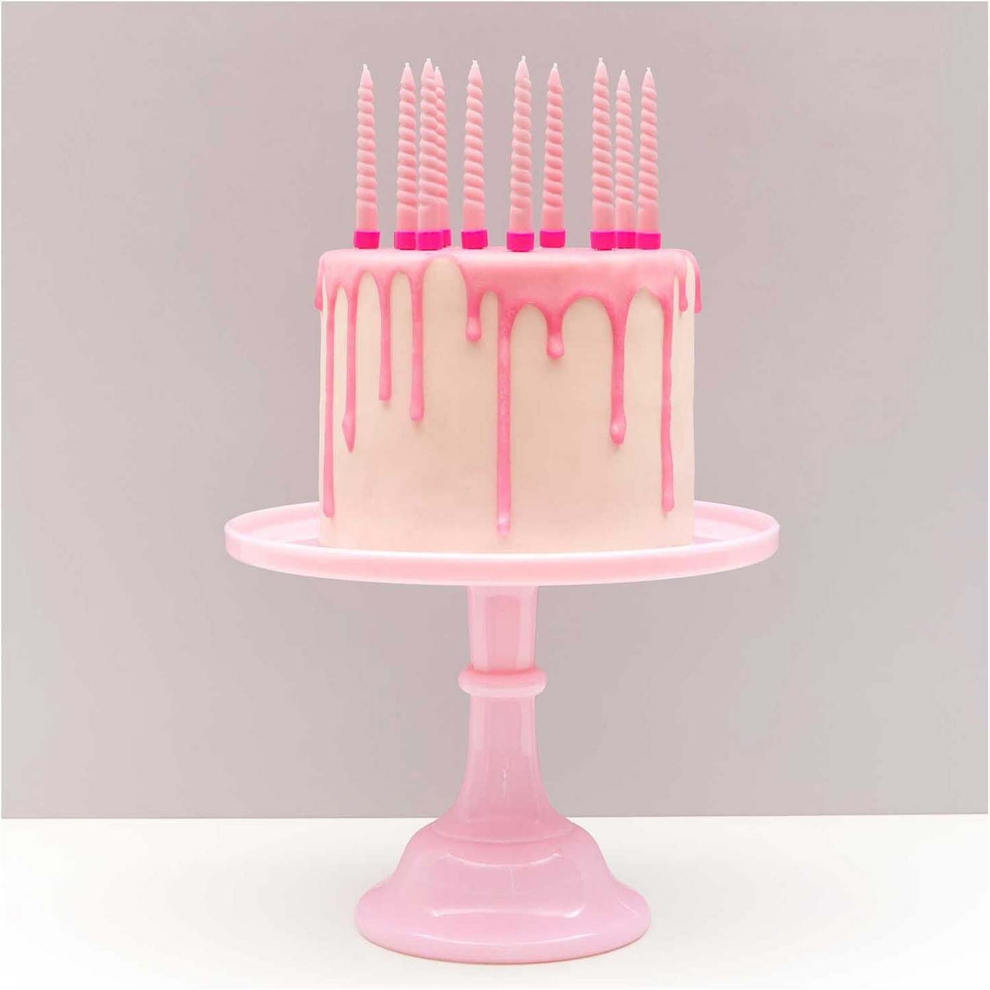 Cake Candles - Spiral Candles Mix - Mauve Pink