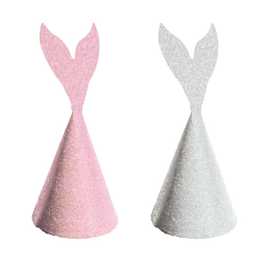 Mermaid Tail Party Hats Glittered