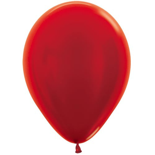 Red metallic Balloons | Plain Red Latex Balloons | Online Balloonery
