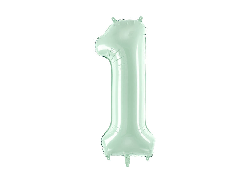 Large Mint Green Foil Number Balloons UK - One