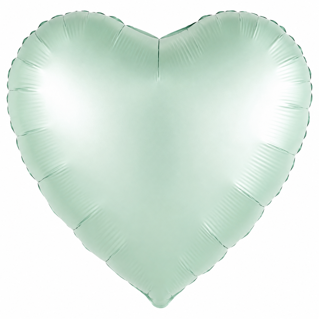 Mint Satin Heart Shaped Balloon