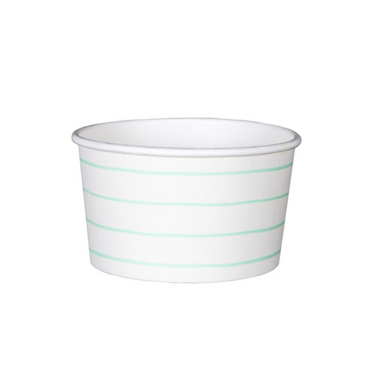 Mint Striped Ice Treat Cups | Mint Treat Cups UK