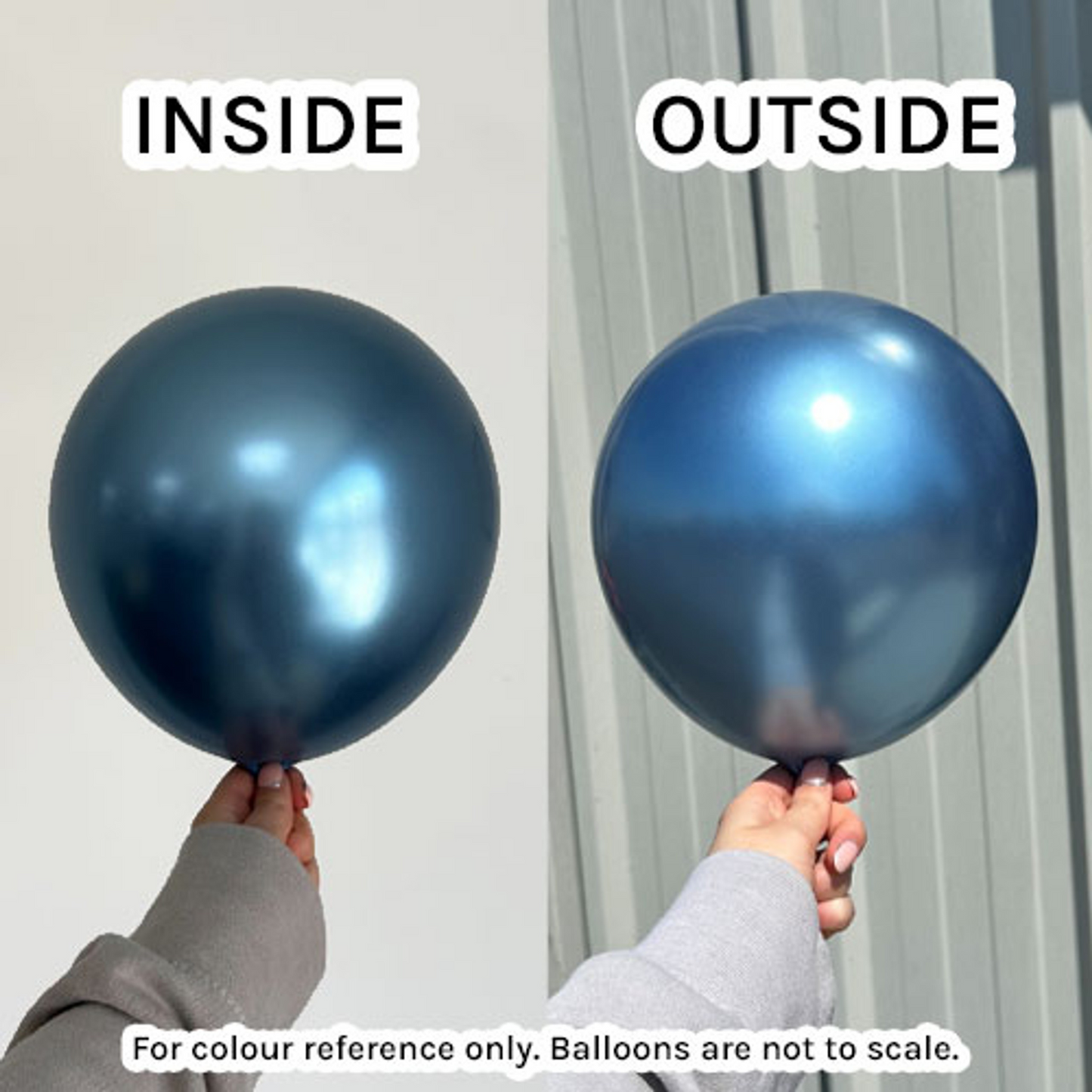 Mirror Blue Kalisan Balloons | Real Life Colour Image