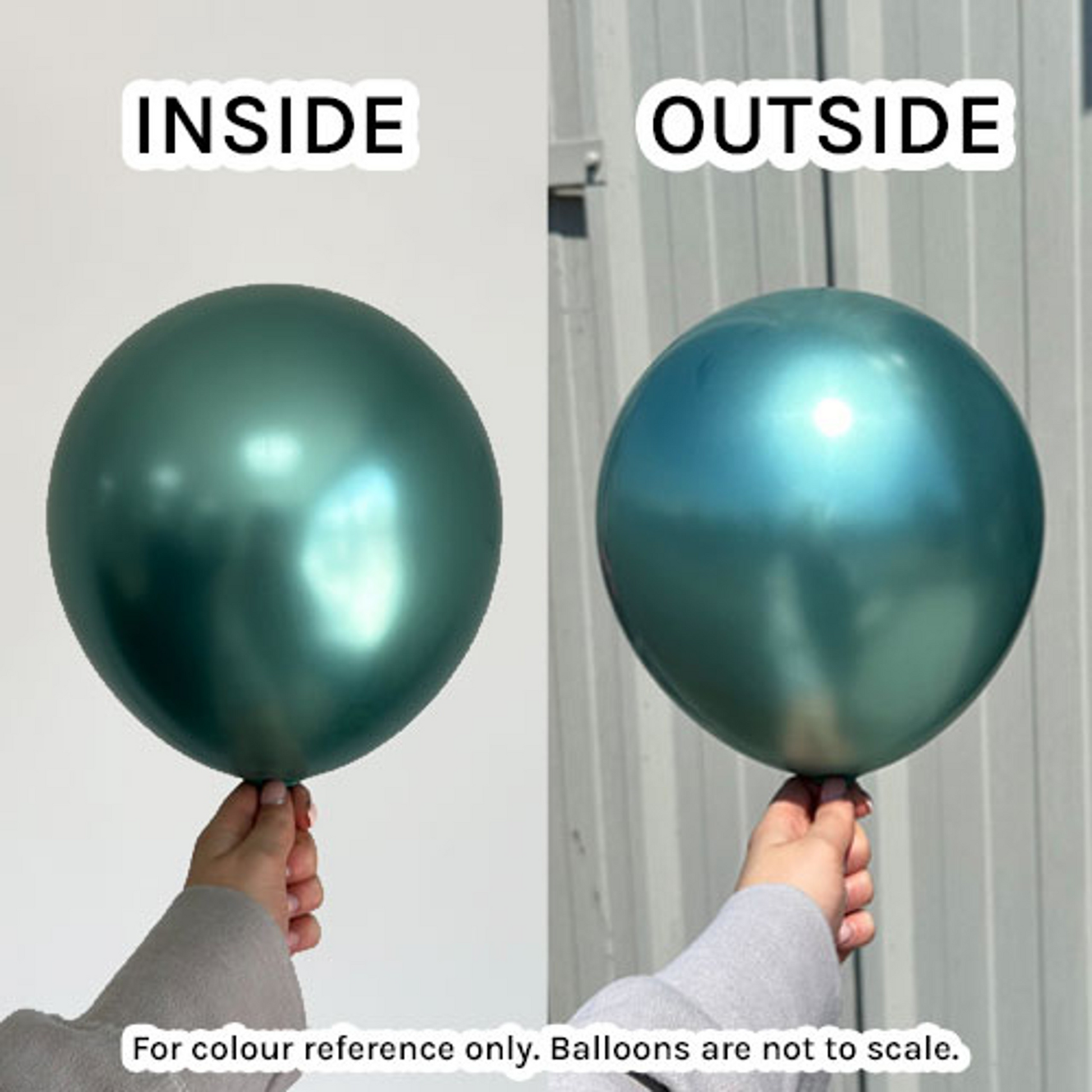 Mirror Green Kalisan Balloons | Real Life Colour Image