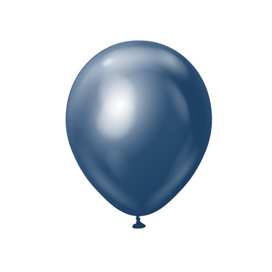 Small 5" Mirror Navy Latex Balloon by Kalisan