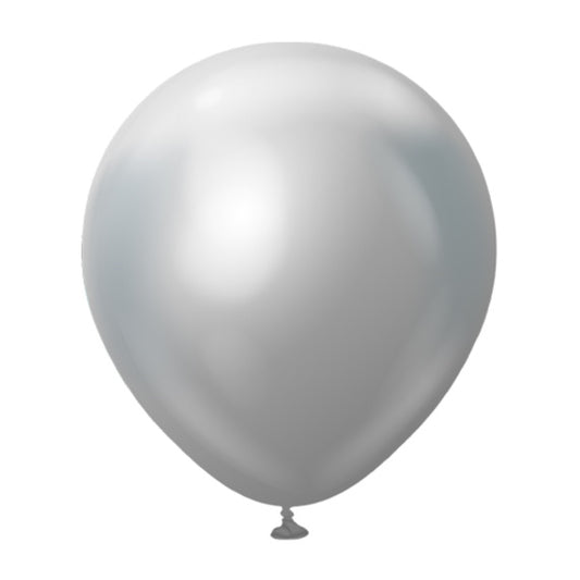 18" Chrome Silver Round Latex Balloon | I8 Inch Round Balloons Kalisan