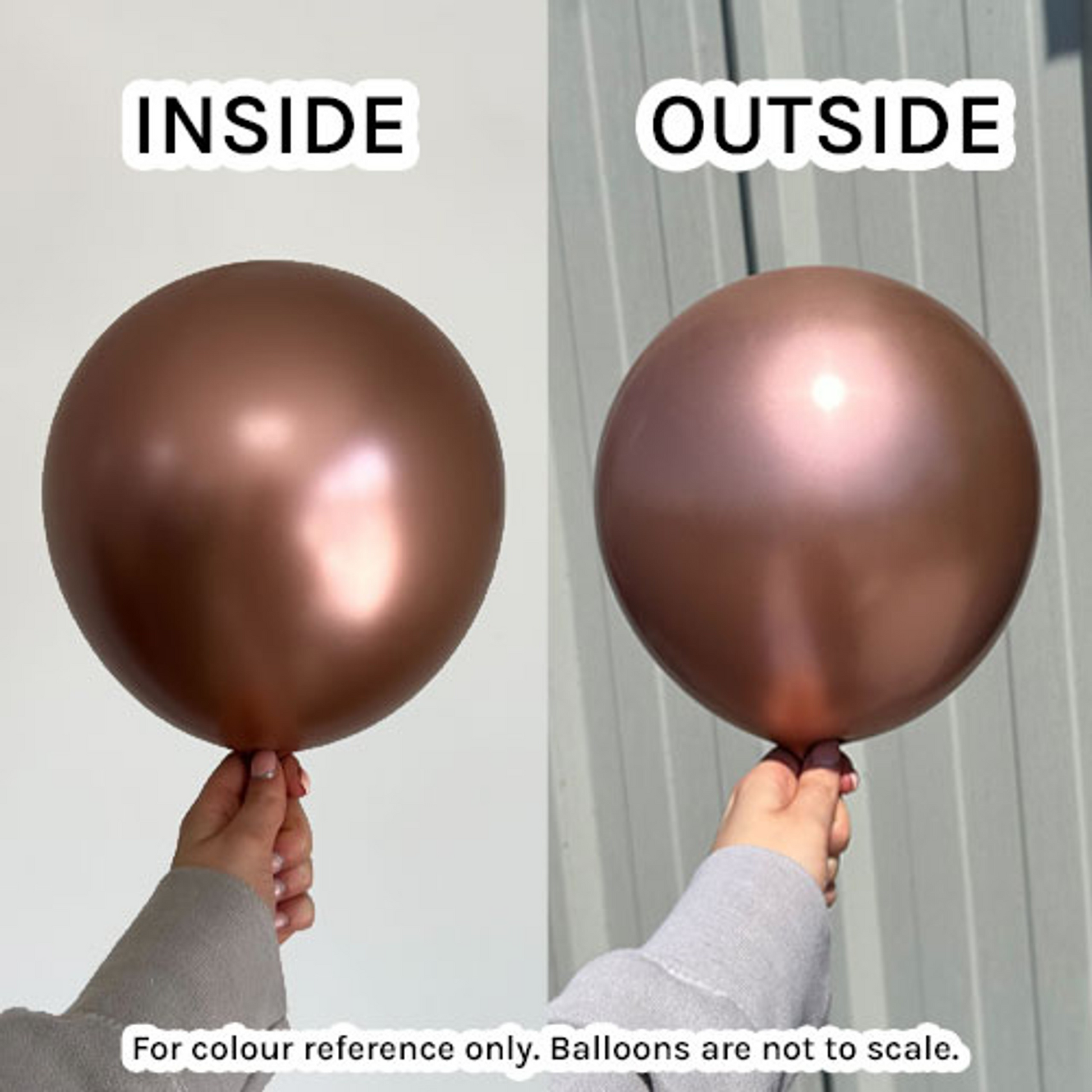 Mirror Rose-Gold-Kalisan Balloons | Real Life Colour Image