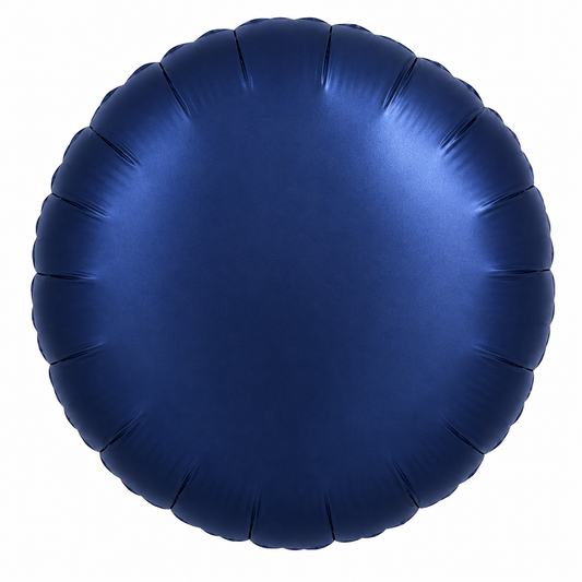 Navy Blue Satin Foil Helium Balloons