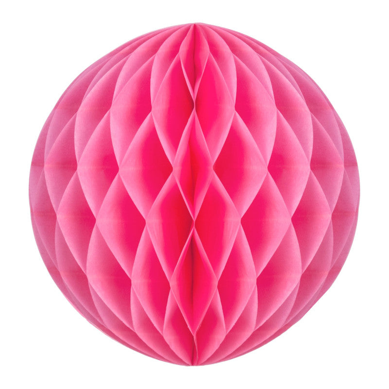 Neon Rose Pink Honeycomb Balls