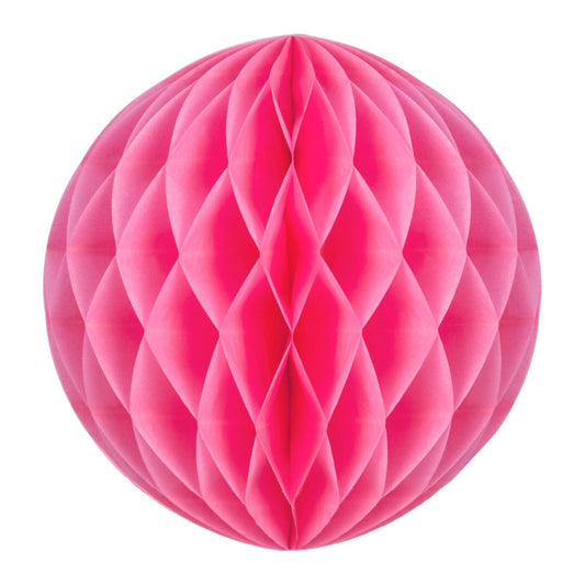 Neon Rose Pink Honeycomb Balls