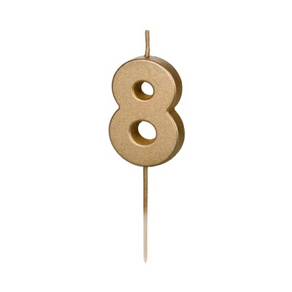 Number 8 Candle Birthday Cake Candle