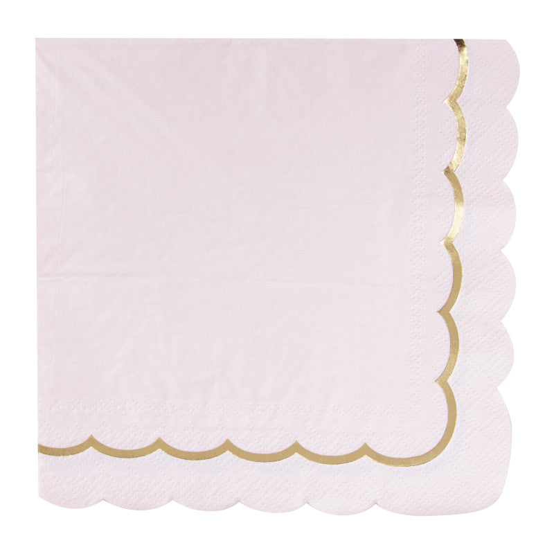 Pale Pink Scalloped Special occasion Napkins UK