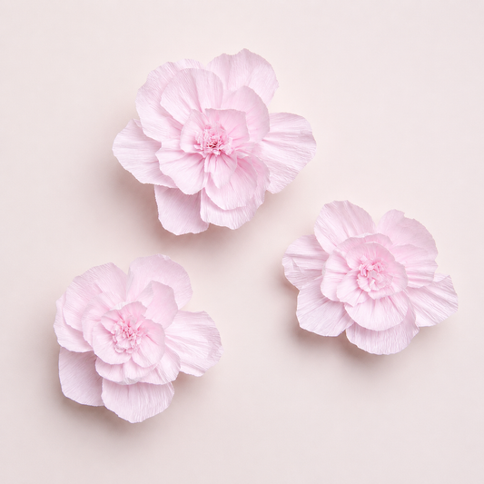 Palest Pink Paper Flower Roses