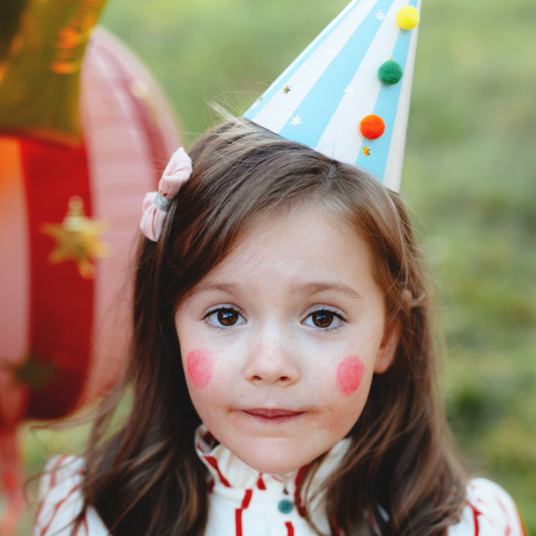 Cone Party Hats with Pompoms