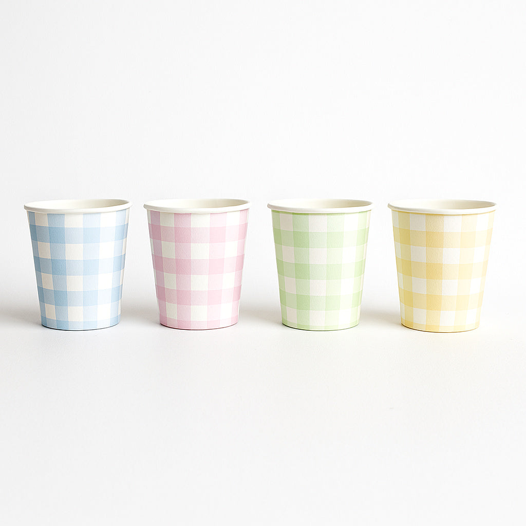Pastel Gingham Cups | Gingham Party Cups | Easter Party